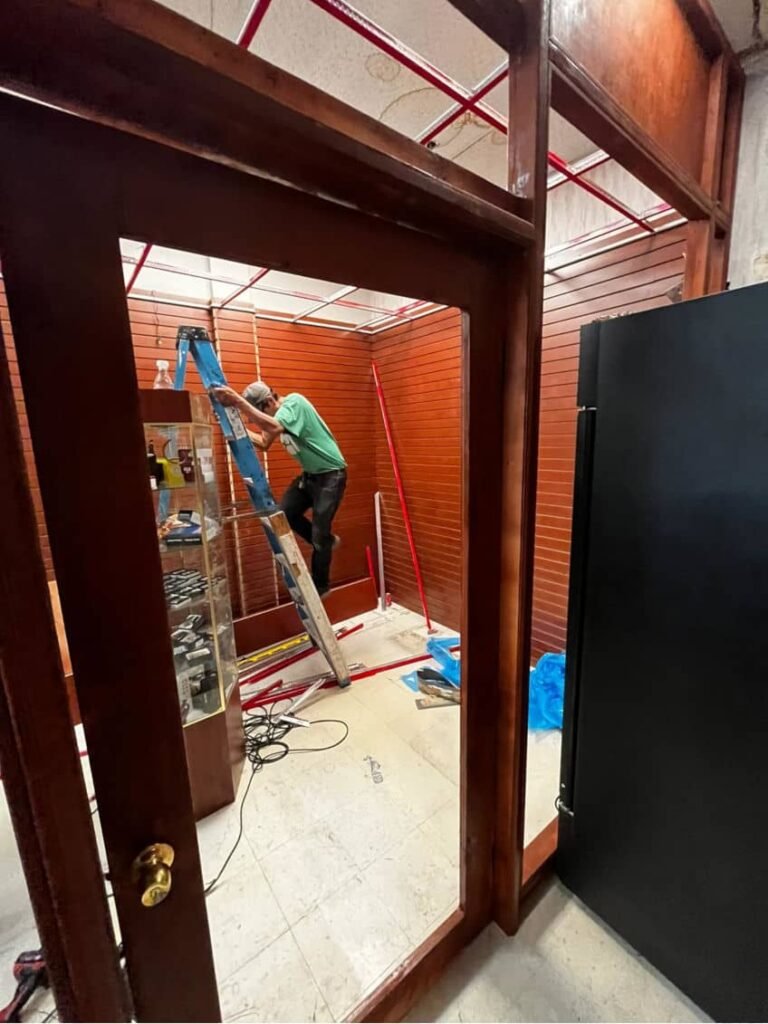 Custom Walk in humidor in construction, american cedar