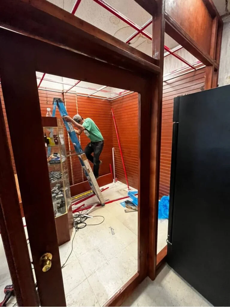 Custom Walk in humidor in construction, american cedar