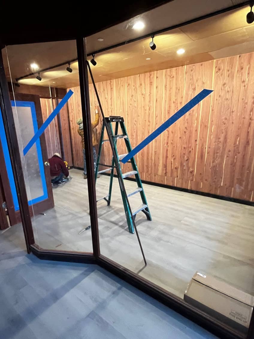 walk in Humidor in construction, new lights
