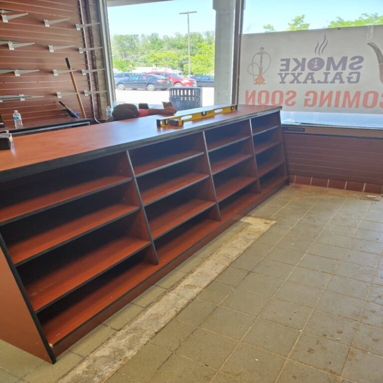 Commercial Display Counter with shelves