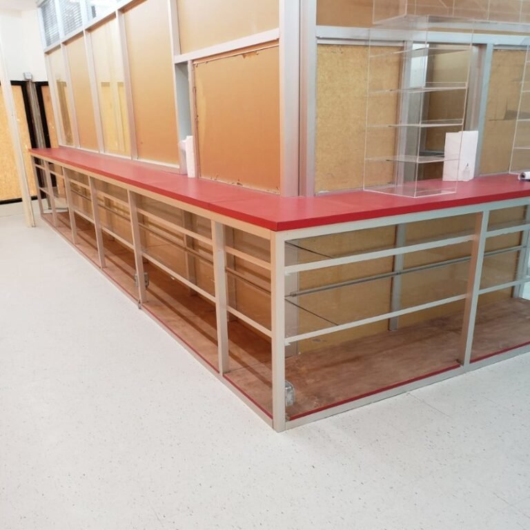 Store counter for sale with protection barrier
